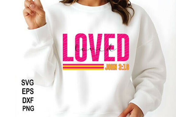 Christian Loved John 3:16 Graphics for T-Shirt Designs