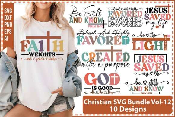 Christian SVG Bundle Vol-12: Graphics & T-Shirt Designs