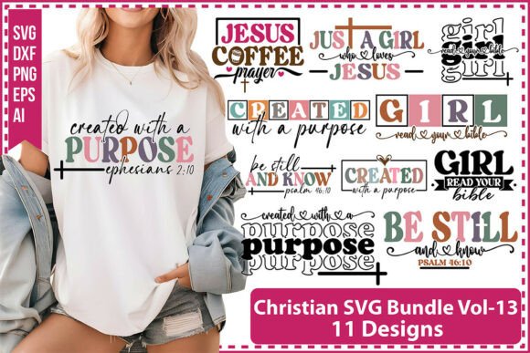 Christian SVG Bundle Vol-13: Graphics & T-Shirt Designs