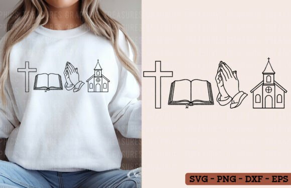 Christian SVG PNG Pray Faith Jesus Graphics for T-Shirt Designs